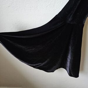 High-Waist Velvet Bell Bottoms